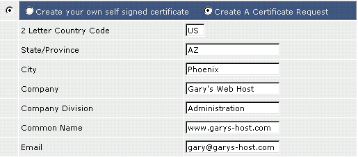 CSR generation on DirectAdmin